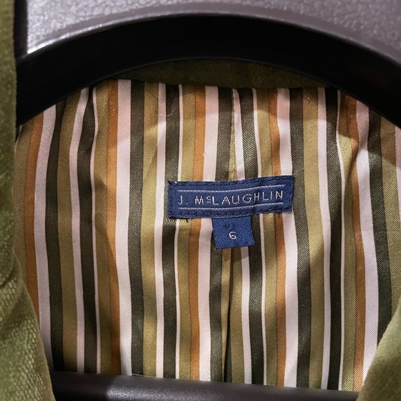 J McLaughlin green velvet blazer jacket women's 6 - Picture 3 of 4